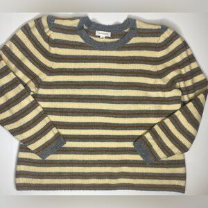 Nordstrom Treasure & Bond Plus Size Striped Puffed Sleeve Crewneck Sweater Sz 3X